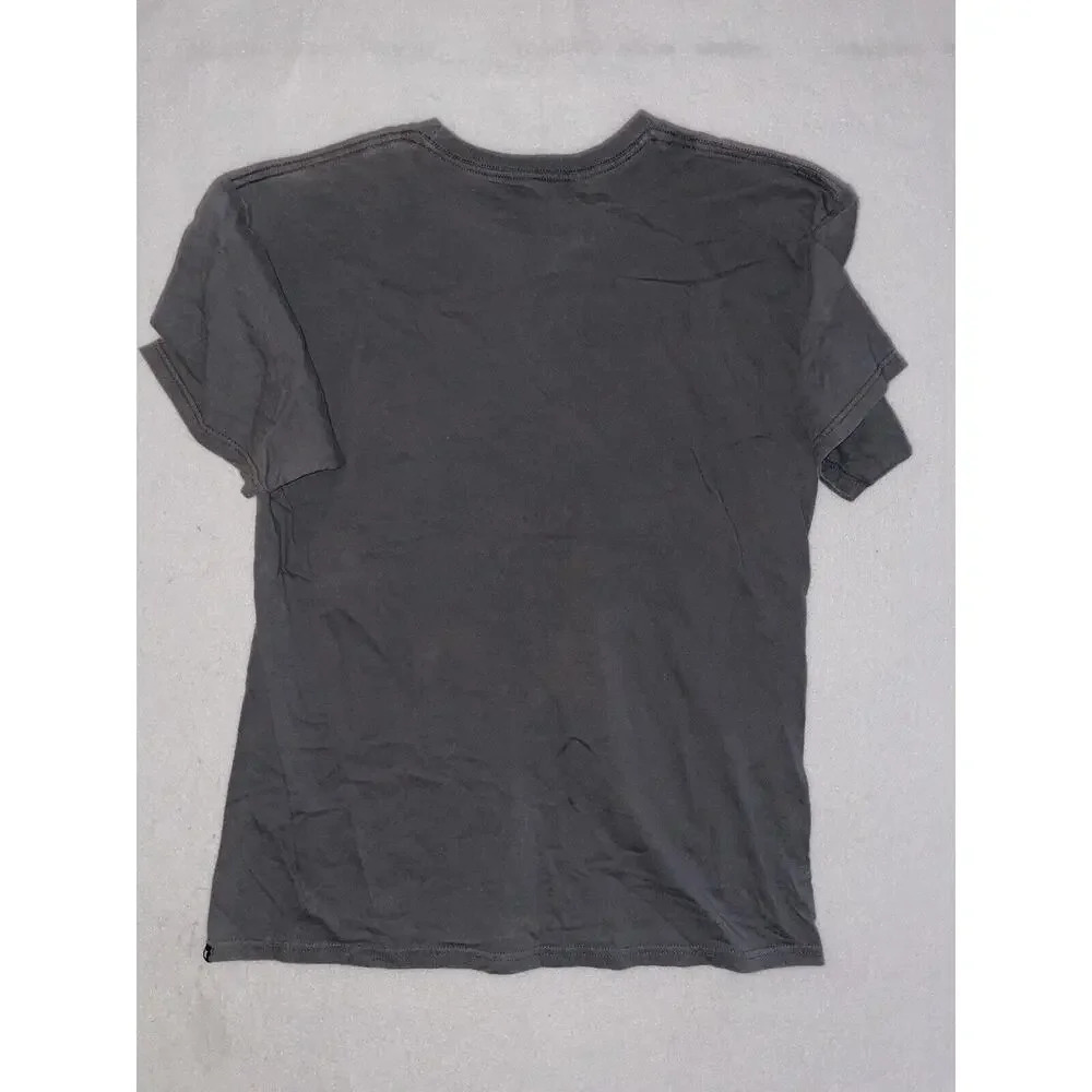 Vintage Hurley Logo Big Graphic Shirt Mens L Gray Short Sleeve Skater Y2K Grunge - Picture 5 of 5